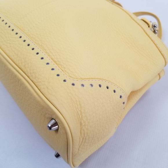 Coach Hamilton Pebbled Leather Satchel Bag Tags Imperfections - Picture 14 of 15